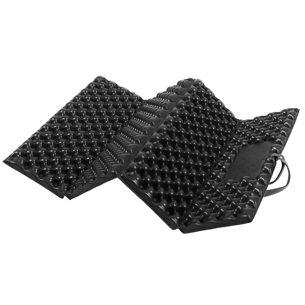 REDCAMP Ultralight Foam Backpacking Sit Pad, Foldable Waterproof Z Hiking Sitting Pad Insulated Stadium Seat Cushion with Strap for Outdoor Camping Picnic, Black 1pc