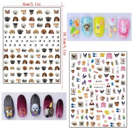8 Sheets Cute Animal Nail Art Adhesive Sticker Cows Dog Cat Pig Dragon Cartoon Nail Stickers 3D Nail Art Design for Women Girls Manicure Tips Charms Decoration Acrylic Nails Supplies Nail Decals 8 Sheets Cute Animal Nail Art Adhesive Sticker Cows Dog Cat Pig Dragon Cartoon Nail Stickers 3D Nail Art Design for Women Girls Manicure Tips Charms Decoration Acrylic Nails Supplies Nail Decals