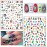 8 Sheets Cute Animal Nail Art Adhesive Sticker Cows Dog Cat Pig Dragon Cartoon Nail Stickers 3D Nail Art Design for Women Girls Manicure Tips Charms Decoration Acrylic Nails Supplies Nail Decals