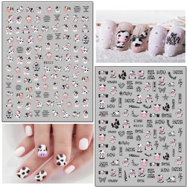 8 Sheets Cute Animal Nail Art Adhesive Sticker Cows Dog Cat Pig Dragon Cartoon Nail Stickers 3D Nail Art Design for Women Girls Manicure Tips Charms Decoration Acrylic Nails Supplies Nail Decals 8 Sheets Cute Animal Nail Art Adhesive Sticker Cows Dog Cat Pig Dragon Cartoon Nail Stickers 3D Nail Art Design for Women Girls Manicure Tips Charms Decoration Acrylic Nails Supplies Nail Decals