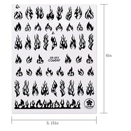 XMMXNBJ 4 Sheets Flame Nail Art Stickers Decals 3D Laser Gold Self-Adhesive Flame Nail Sticker 4 Colors Nail Art Designs for Women Girls Manicure Tips Charms Decoration XMMXNBJ 4 Sheets Flame Nail Art Stickers Decals 3D Laser Gold Self-Adhesive Flame Nail Sticker 4 Colors Nail Art Designs for Women Girls Manicure Tips Charms Decoration