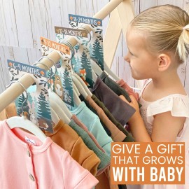 Hadley Designs 6 Hanger Dividers Baby Closet Size Dividers - Woodland Baby Closet Dividers, Organizer for Nursery Organization, Newborn Essentials, Nursery Closet Dividers Girl or Boy