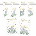 Hadley Designs Baby Closet Dividers (6-Pack) - Nursery Organizer, Baby Size Closet Dividers for Boy & Girl, Durable Plastic, Double-Sided (Elephant)