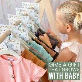 Hadley Designs Baby Closet Dividers (6-Pack) - Nursery Organizer, Baby Size Closet Dividers for Boy & Girl, Durable Plastic, Double-Sided (Elephant)