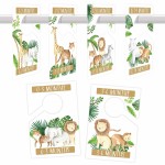 Hadley Designs Baby Closet Dividers (6-Pack) - Nursery Organizer, Baby Size Closet Dividers for Boy & Girl, Durable Plastic, Double-Sided (Safari)