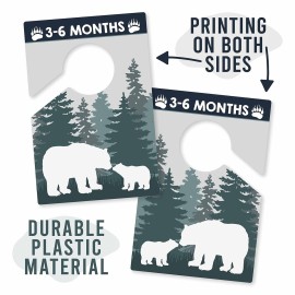 Hadley Designs 6 Baby Closet Size Dividers Boy-Adventure Baby Closet by Month, Baby Closet Organizer for Nursery Organization, Baby Essentials for Newborn Baby Boy