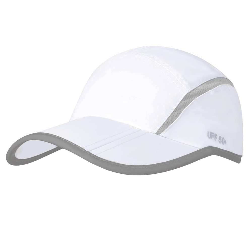 ELLEWIN Reflective Running Hat Baseball Cap UPF 50 Unstructured Hat with Foldable Long Large Bill