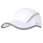 ELLEWIN Reflective Running Hat Baseball Cap UPF 50 Unstructured Hat with Foldable Long Large Bill
