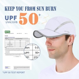 ELLEWIN Reflective Running Hat Baseball Cap UPF 50 Unstructured Hat with Foldable Long Large Bill
