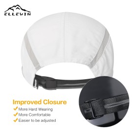 ELLEWIN Reflective Running Hat Baseball Cap UPF 50 Unstructured Hat with Foldable Long Large Bill
