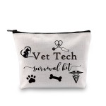 Veterinarian Tech Gift Tech Gift Vet Tech Survival Kit Travel Makeup Cosmetic Bags for Graduation (Vet Tech Bag)