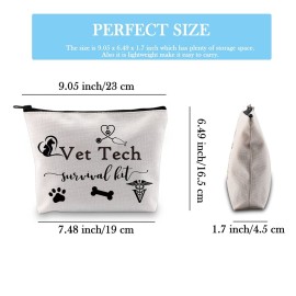 Veterinarian Tech Gift Tech Gift Vet Tech Survival Kit Travel Makeup Cosmetic Bags for Graduation (Vet Tech Bag)