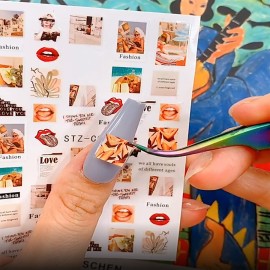 18 Sheets Nail Art Stickers Colorful Flame Flowers Moon Star Fruit Sexy Girls Nail Decals Nail Art Adhesive Sticker Design 3D Nail Art Supplies for Acrylic Nails Decoration Women Manicure Tips Charms 18 Sheets Nail Art Stickers Colorful Flame Flowers Moon Star Fruit Sexy Girls Nail Decals Nail Art Adhesive Sticker Design 3D Nail Art Supplies for Acrylic Nails Decoration Women Manicure Tips Charms