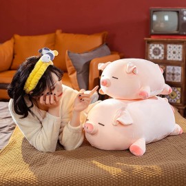 lannery Pig Stuffed Animal Hugging Pillow, Soft Fat Pig Plush Toy Gifts for Kids, Valentine, Christmas (Sleeping Eyes, 19.7) lannery Pig Stuffed Animal Hugging Pillow, Soft Fat Pig Plush Toy Gifts for Kids, Valentine, Christmas (Sleeping Eyes, 19.7)