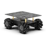 LewanSoul Mecanum Robot Chassis Car Kit with 360 Omnidirectional Wheel, Aluminum Alloy Frame, TT Motor, 66mm Omnidirectional Wheels, Robotic Moving Platform Robot Car DIY Kit (Unassembled)