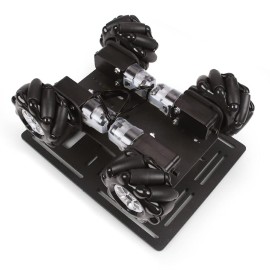 LewanSoul Mecanum Robot Chassis Car Kit with 360 Omnidirectional Wheel, Aluminum Alloy Frame, TT Motor, 66mm Omnidirectional Wheels, Robotic Moving Platform Robot Car DIY Kit (Unassembled)