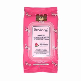The Crme Shop Makeup Removing Wipes Made with Watermelon for Hydrated Skin (60 Pre-Wet Juicy Wipes)
