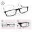 GOOSEN 2-Pack Reading Glasses for Women Men, Keychain Bags Compact Folding Readers, Clear Lens Blue light Glasses Spring Hinge, Black Black 2.25 x