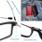 GOOSEN 2-Pack Reading Glasses for Women Men, Keychain Bags Compact Folding Readers, Clear Lens Blue light Glasses Spring Hinge, Black Black 2.25 x