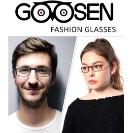 GOOSEN 2-Pack Reading Glasses for Women Men, Keychain Bags Compact Folding Readers, Clear Lens Blue light Glasses Spring Hinge, Black Black 2.25 x