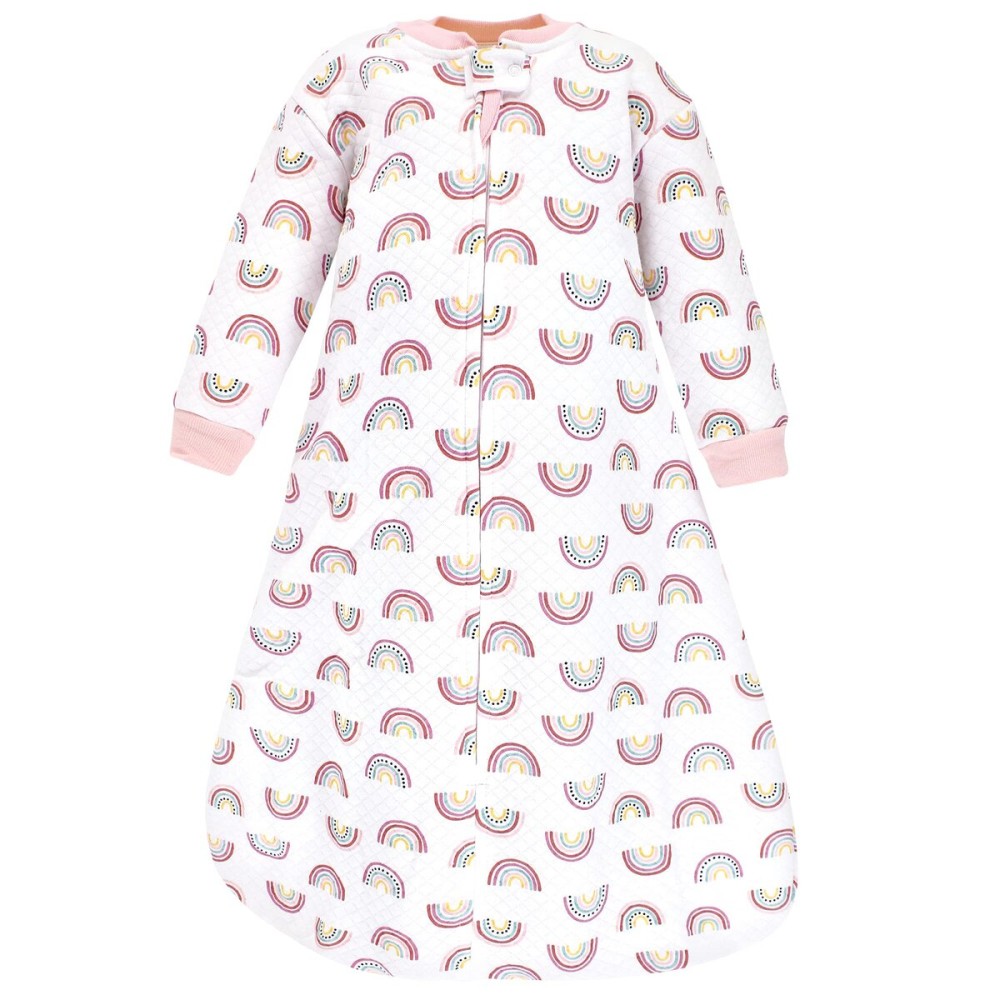 Hudson Baby Unisex Baby Premium Quilted Long Sleeve Sleeping Bag and Wearable Blanket, Modern Rainbow, 18-24 Months Hudson Baby Unisex Baby Premium Quilted Long Sleeve Sleeping Bag and Wearable Blanket, Modern Rainbow, 18-24 Months