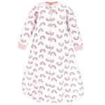 Hudson Baby Unisex Baby Premium Quilted Long Sleeve Sleeping Bag and Wearable Blanket, Modern Rainbow, 18-24 Months