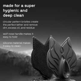 Black Wolf Body Scrubber - 100% Silicone Bristles for a Hygienic Deep Clean Experience - Easy to Clean Excess Soap and Body Wash Off Black Wolf Body Scrubber - 100% Silicone Bristles for a Hygienic Deep Clean Experience - Easy to Clean Excess Soap and Body Wash Off