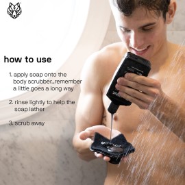 Black Wolf Body Scrubber - 100% Silicone Bristles for a Hygienic Deep Clean Experience - Easy to Clean Excess Soap and Body Wash Off Black Wolf Body Scrubber - 100% Silicone Bristles for a Hygienic Deep Clean Experience - Easy to Clean Excess Soap and Body Wash Off