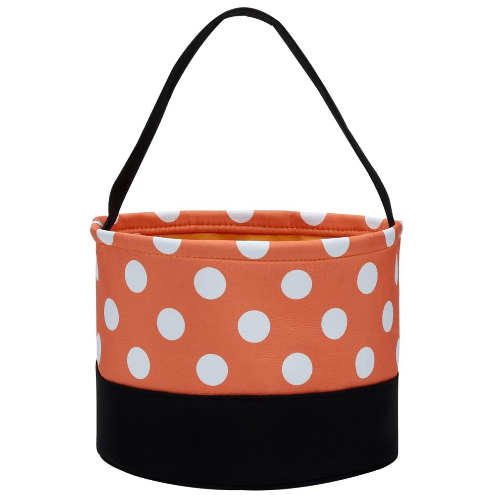Halloween Trick or Treat Bag Halloween Candy Bucket Fabric Tote Gift Candy Bag Candy Polka Dot Skull Pumpkin Stripe Halloween Party Favors for Kids