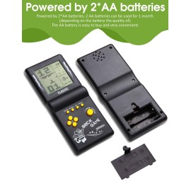 HLF 3.5-inch Large Screen Retro Brick Game Console for The 80s/90s Build in Block Game Racing/Tank Game Built-in 23 Classic Games Nostalgic Puzzle Children\'s Game Console (Black)