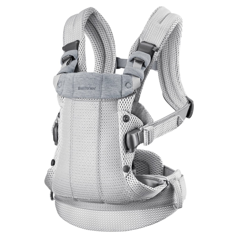 BabyBjrn Baby Carrier Harmony, Silver, 3D Mesh | 3-in-1 Ergonomic Baby Carrier; Newborn, Facing-In, Outward-Facing, and Back Carrying Positions Supported (7-40 lbs), Newborn to Toddler