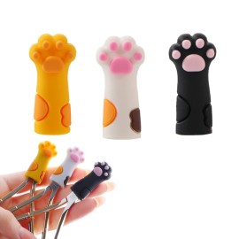 SUKPSY 3 Pcs Silicone Cuticle Trimmer Nippers Tweezers Scissors Cover Protector 3 Colors Cat Paw Protective Sleeve for Nail and Toenails Manicure Tools SUKPSY 3 Pcs Silicone Cuticle Trimmer Nippers Tweezers Scissors Cover Protector 3 Colors Cat Paw Protective Sleeve for Nail and Toenails Manicure Tools
