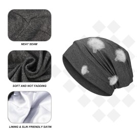 4 Pieces Satin Lined Hair Cover Satin Sleep Bonnet Adjustable-Designed Sleeping Beanie Stay on No Fading Cap for Men 4 Pieces Satin Lined Hair Cover Satin Sleep Bonnet Adjustable-Designed Sleeping Beanie Stay on No Fading Cap for Men