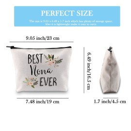 GJTIM Funny Nona Gift for Grandma Best Nona Ever Cosmetic Bag from Grandchildren (Best Nona Ever Bag)