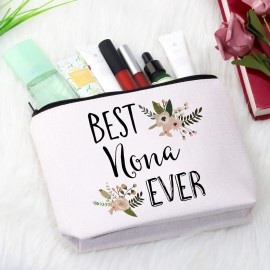 GJTIM Funny Nona Gift for Grandma Best Nona Ever Cosmetic Bag from Grandchildren (Best Nona Ever Bag)