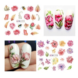 queenfoot Flower Nail Art Stickers Decals Summer Nail Decorations Blooming Flower Nail Stickers Decals Water Summer Sliders Chrysanthemum Peony Design for Manicure 12 Sheets 12 Count Pack of 1 queenfoot Flower Nail Art Stickers Decals Summer Nail Decorations Blooming Flower Nail Stickers Decals Water Summer Sliders Chrysanthemum Peony Design for Manicure 12 Sheets 12 Count Pack of 1