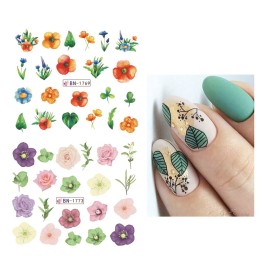 queenfoot Flower Nail Art Stickers Decals Summer Nail Decorations Blooming Flower Nail Stickers Decals Water Summer Sliders Chrysanthemum Peony Design for Manicure 12 Sheets 12 Count Pack of 1 queenfoot Flower Nail Art Stickers Decals Summer Nail Decorations Blooming Flower Nail Stickers Decals Water Summer Sliders Chrysanthemum Peony Design for Manicure 12 Sheets 12 Count Pack of 1