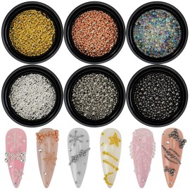 6 Boxes Nail Art Beads Nail Art Metal Balls Nail Beads For Nail Art Gold Silver Rose Gold Nail Art Steel Beads Nail Caviar Beads For Nail Art Nail Bubble Beads For DIY Crafts Decoration 6 Boxes Nail Art Beads Nail Art Metal Balls Nail Beads For Nail Art Gold Silver Rose Gold Nail Art Steel Beads Nail Caviar Beads For Nail Art Nail Bubble Beads For DIY Crafts Decoration