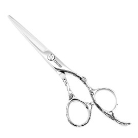 Hair Cutting Scissors 5.5 Inch Professional Haircut Hair Shears Sharp Barber Scissors 440C Hairdresser Barber Shears Rose handle KINSARO for Hairdresser Barbershop or Home Use