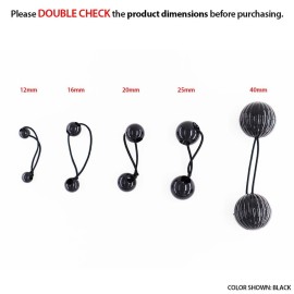 Beauty Town 20PCS Glitter Bubble Bead Hair Ties - 20mm Ponytail Holders for Girls & Kids - Colorful Hair Elastics for Braids & Styles (Assorted)