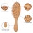 Bamboo Hair Brush and Comb Set - Eco-Friendly Anti-Static Detangling Brush and Combs for Women and Men, Massage Wooden Brushes for Thick, Thin, Curly, Straight, Dry or Wet Hair