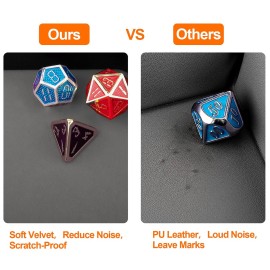 SIQUK Dice Tray with Lid Hexagon Dice Rolling Tray Dice Holder for Dice Games Like RPG, DND and Other Table Games, Gray