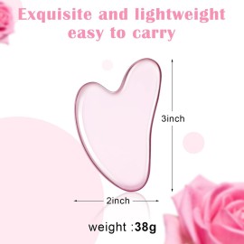 Nuanchu 3 Pieces Gua Sha Facial Tool Natural Resin Stone Board Scraping Facial Massage Gua Sha Scraping Massage Tool for Face, Skin Body Muscle Relaxing Tools(Pink, Dark Green, Black)