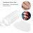 French Tip Nail Stamp, Clear Silicone Nail Stamper Nail Polish DIY Transfer Stamper & Scraper Set French Manicure Kit for Home Salon French Nail Art Designs