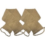 2 Pack Large Natural Exfoliating Hemp Back Scrubber for Shower for Men and Women - Deep Clean & Invigorate Your Skin - Machine Wash and Dry - Double Sided Available