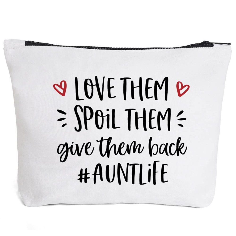 Fokongna Aunt Gifts - Funny Auntie Gifts: Spoil Them, Makeup Bag, Aunt Life Fokongna Aunt Gifts - Funny Auntie Gifts: Spoil Them, Makeup Bag, Aunt Life