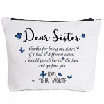Fokongna Funny Gifts from Sisters, Sister Birthday Makeup Bag Gifts, Soul Sister Thanks Gifts Big Little Girl