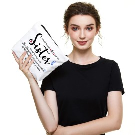 Fokongna Sister Gifts - Birthday Makeup Bag for Girls, Soul Sister Gift with Fire Design