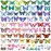 Butterfly Tattoos for Kids/Women, 100 Pcs Colorful & Waterproof Butterfly Temporary Stickers for Party Favors/Gifts/Decoration