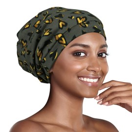 Bamboo Sleep Cap Silk Satin Lined for Dreads African American Hair